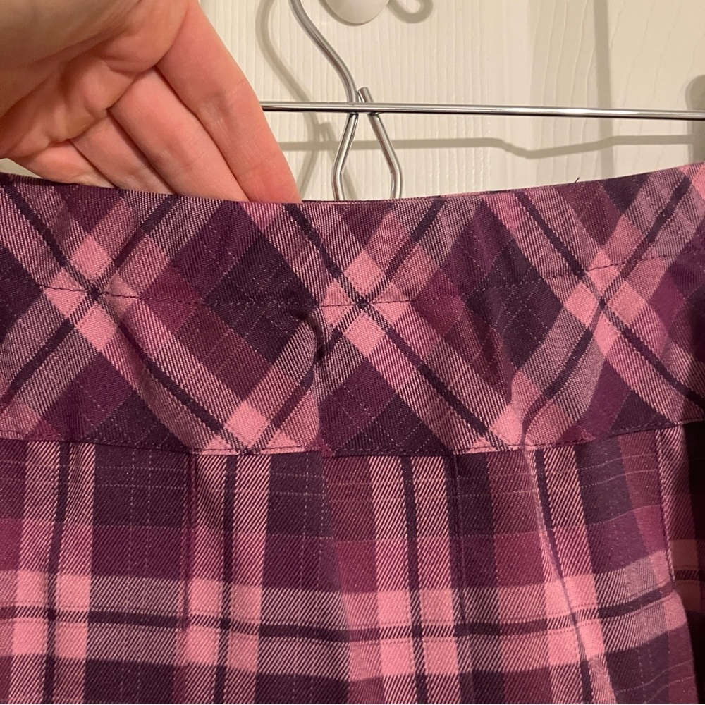 Purple & Pink Plaid Pleated Schoolgirl Skirt - Picture 5 of 12